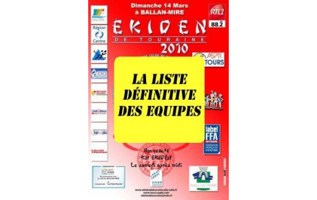 Composition des équipes EKIDEN
